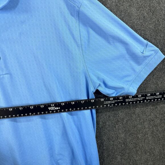 Nike Triumph Polo Shirt Men’s Medium Blue Dri-Fit Golf Performance Casual - Picture 7 of 10